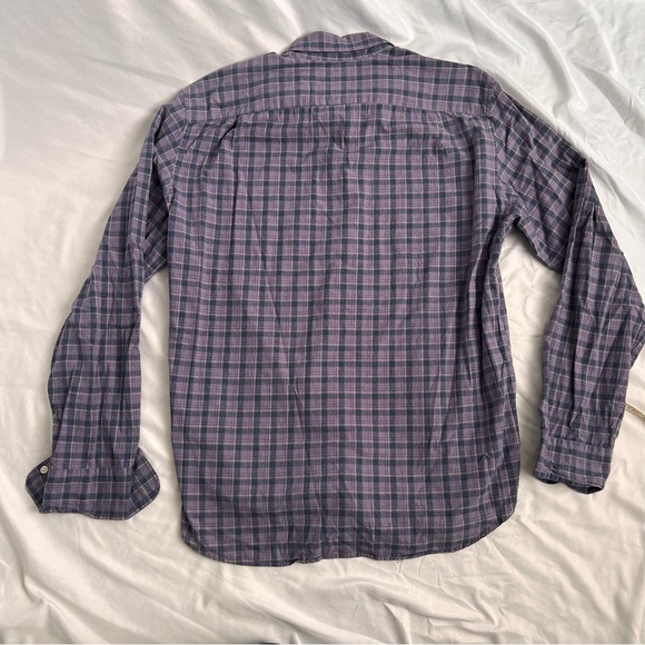 J. Crew Lightweight Cotton Mens Button Down - Medium - Purple and Gray - Picture 4 of 7